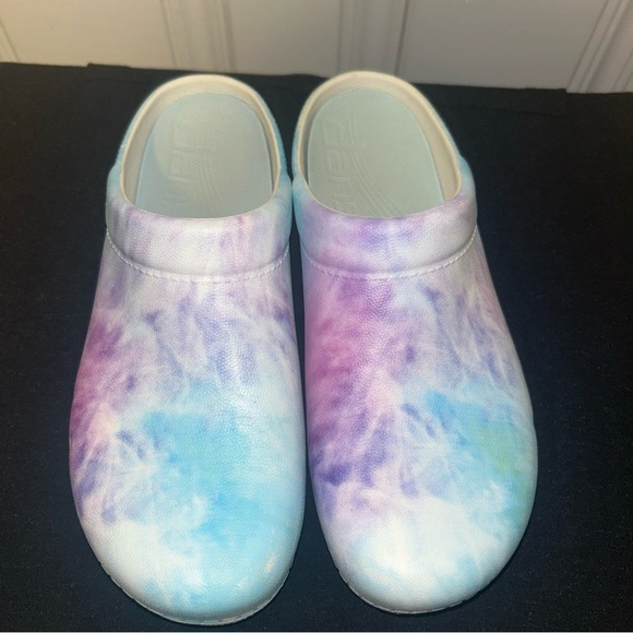 Colorful Dansko Tie-Dye Clogs - Picture 2 of 9